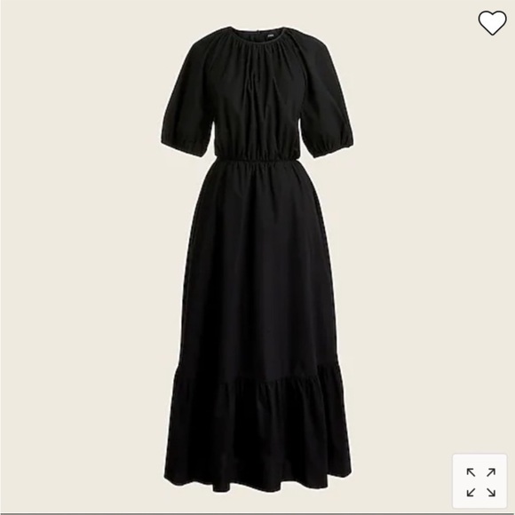 J. Crew Side-cutout Cotton Poplin Dress Black NWT Size 14 - Picture 2 of 4